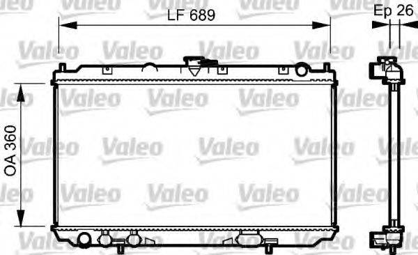 VALEO 734708 Радіатор, охолодження двигуна