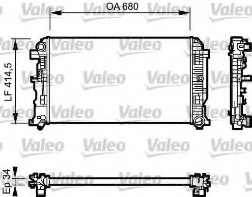 VALEO 734928 Радіатор, охолодження двигуна