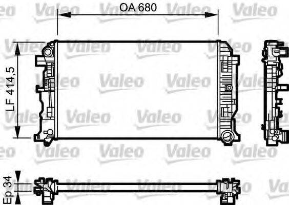 VALEO 734930 Радіатор, охолодження двигуна