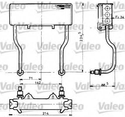 VALEO 816597 масляний радіатор, моторне масло