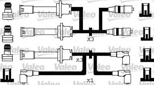 VALEO 346214 Комплект дротів запалювання