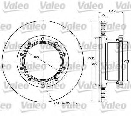 VALEO 187051 гальмівний диск