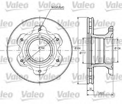 VALEO 187107 гальмівний диск