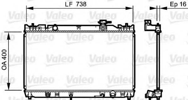 VALEO 735214 Радіатор, охолодження двигуна