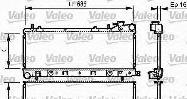 VALEO 734577 Радіатор, охолодження двигуна