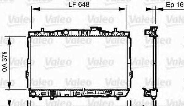 VALEO 734965 Радіатор, охолодження двигуна