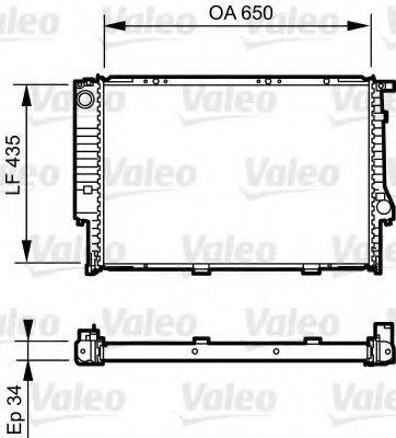 VALEO 731523 Радіатор, охолодження двигуна