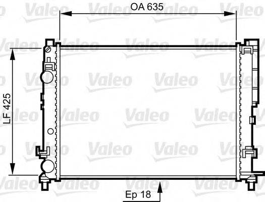 VALEO 732544 Радіатор, охолодження двигуна