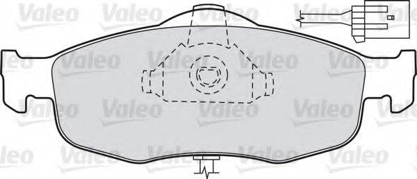 VALEO 598033 Комплект гальмівних колодок, дискове гальмо