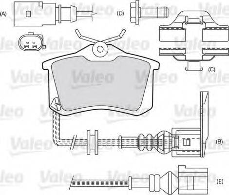 VALEO 598681 Комплект гальмівних колодок, дискове гальмо