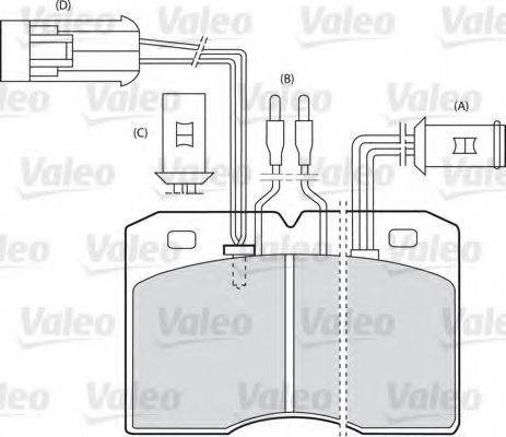 VALEO 540546 Комплект гальмівних колодок, дискове гальмо