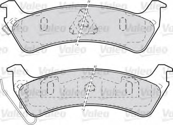 VALEO 598509 Комплект гальмівних колодок, дискове гальмо