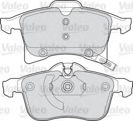 VALEO 598860 Комплект гальмівних колодок, дискове гальмо