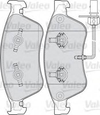 VALEO 598845 Комплект гальмівних колодок, дискове гальмо