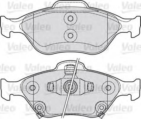 VALEO 601026 Комплект гальмівних колодок, дискове гальмо