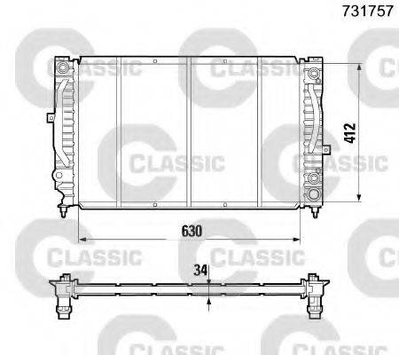 VALEO 231757 Радіатор, охолодження двигуна