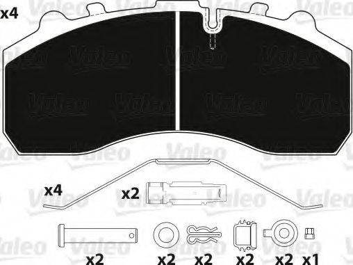 VALEO 882200 Комплект гальмівних колодок, дискове гальмо