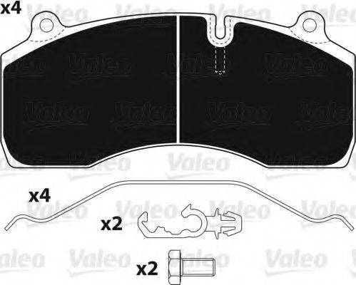 VALEO 882249 Комплект гальмівних колодок, дискове гальмо