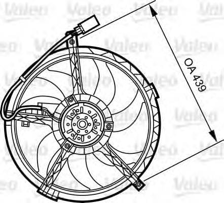 VALEO 696379 Електродвигун, вентилятор радіатора