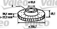 VALEO 186159 гальмівний диск