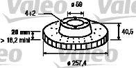 VALEO 186153 гальмівний диск