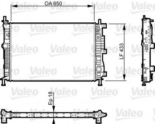 VALEO 735555 Радіатор, охолодження двигуна