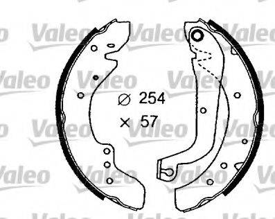 VALEO 554565 Комплект гальмівних колодок