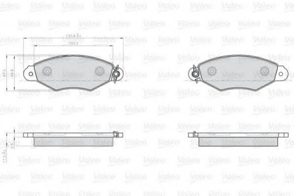 VALEO 872807 Комплект гальмівних колодок, дискове гальмо