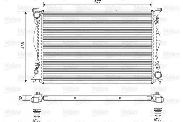 VALEO 701580 Радіатор, охолодження двигуна