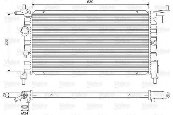 VALEO 732606 Радіатор, охолодження двигуна