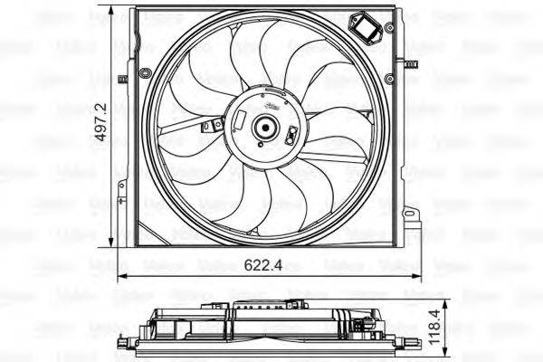 VALEO 698582 Вентилятор, охолодження двигуна