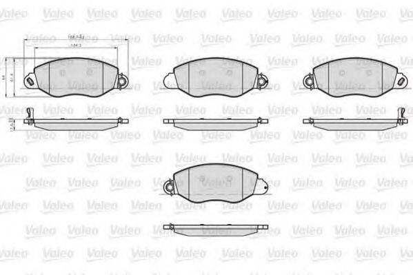 VALEO 872577 Комплект гальмівних колодок, дискове гальмо