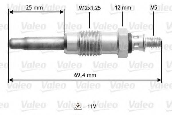 VALEO 345107 Свічка розжарювання