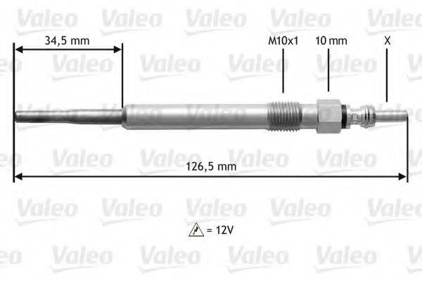 VALEO 345122 Свічка розжарювання