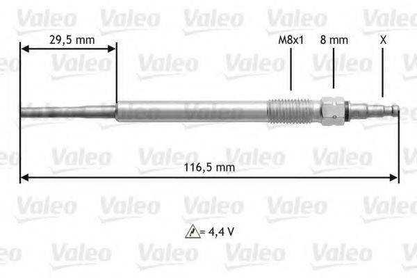 VALEO 345147 Свічка розжарювання