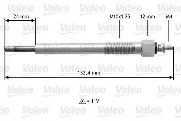 VALEO 345163 Свічка розжарювання