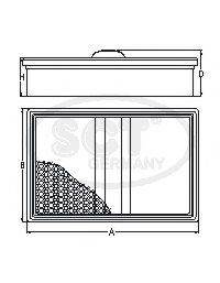 SCT GERMANY SB668 Повітряний фільтр