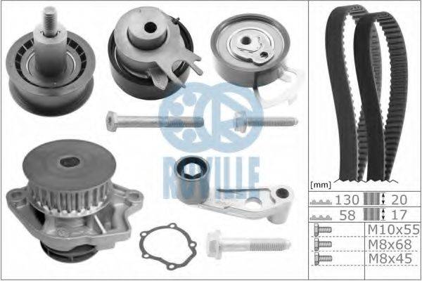 RUVILLE 55456701 Водяний насос + комплект зубчастого ременя