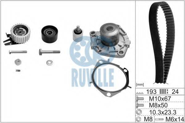 RUVILLE 56036721 Водяний насос + комплект зубчастого ременя