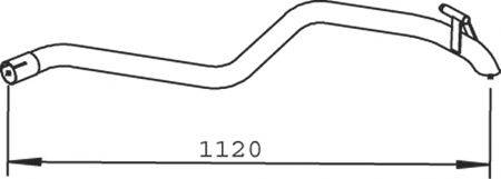 DINEX 54614 Труба вихлопного газу