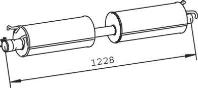 DINEX 32327 Середній глушник вихлопних газів