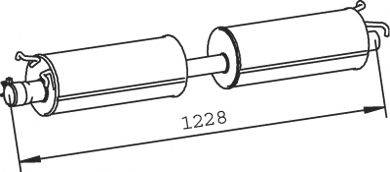 DINEX 32328 Середній глушник вихлопних газів