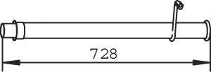DINEX 32505 Труба вихлопного газу