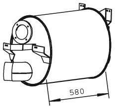 DINEX 51334 Середній глушник вихлопних газів