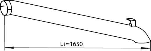 DINEX 54670 Труба вихлопного газу