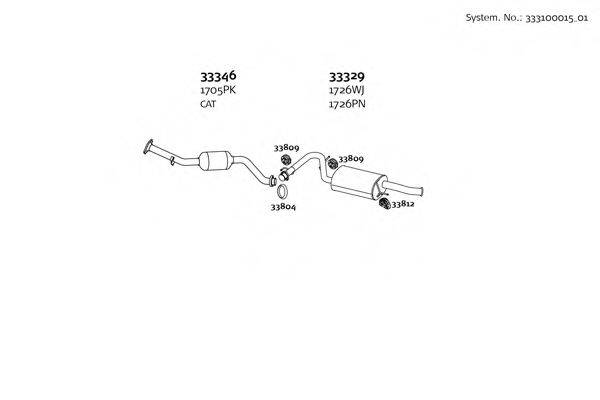 DINEX 33310001501 Система випуску ОГ