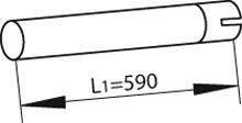 DINEX 80150 Труба вихлопного газу