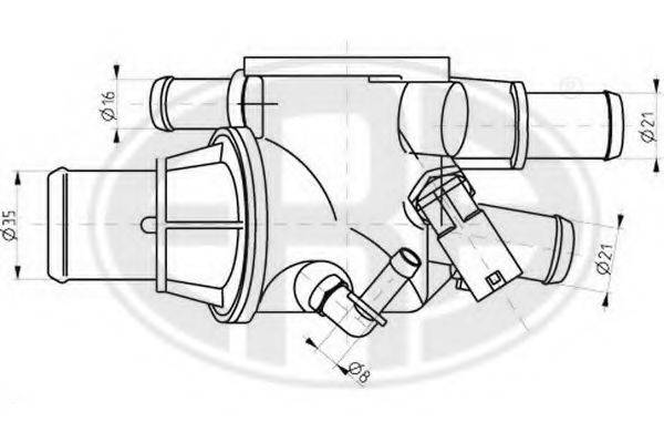 ERA 350025 Термостат, охолоджуюча рідина