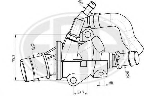 ERA 350062 Термостат, охолоджуюча рідина