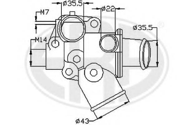 ERA 350186 Термостат, охолоджуюча рідина